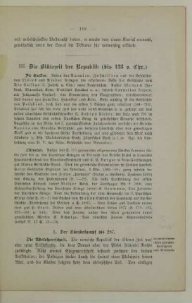 III. Die Blütezeit der Republik ( bis 133 v. Chr.)