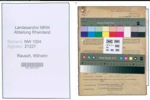 Entnazifizierung Wilhelm Rausch , geb. 27.03.1895 (Schlosser)