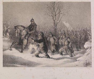 Marsch im Schnee (Anfang Februar1864)