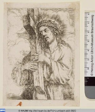 Christus das Kreuz haltend
