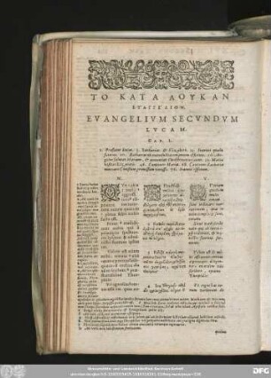 Evangelium Secundum Lucam.