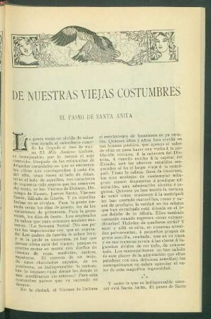 De nuestras viejas costumbres