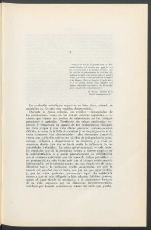 I - [Carácter federal de la organización colonial]