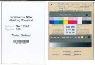 Entnazifizierung Gerhard Thelen , geb. 04.02.1898 (Friseurmeister)