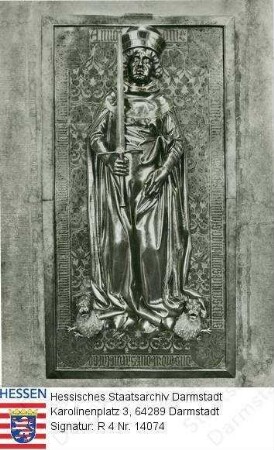Meißen, Dom, Fürstenkapelle mit Grabplatte Friedrichs des Streitbaren (gestorben 1428) - Erzguss der Vischer'schen Werkstatt