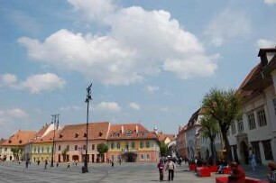 Sibiu - Innenstadt : Der gründlich erneuerte historische Maktplatz von Sibiu gehört zu den größten historischen Plätzen Rumänien. Sibiu ist 2007 Kulturhauptstadt Europas und gehört zum Weltkulturerbe der Unesco. 2007
