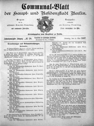 1887,20: No. 20, 15. Mai 1887