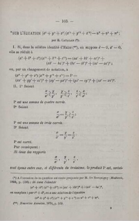 SUR L´EQUATION.