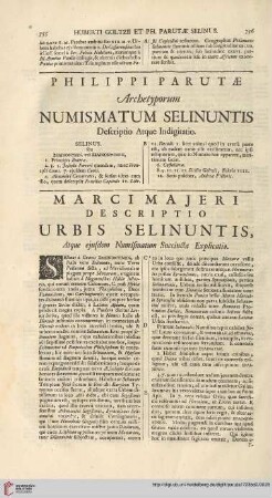 Philippi Parutae Archetyporum numismatum Selinuntis […]