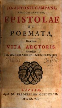 Epistolae et poemata