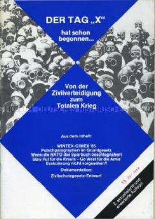 Broschüre über die Mängel und Grenzen des Zivilschutzes (aktualisierte und erweiterte Ausgabe) - Sachkonvolut
