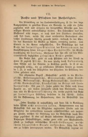 VII. Rechte und Pflichten der Betheiligten