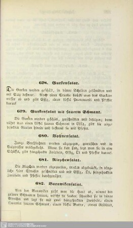 Zehnte Abtheilung. Salate und Compote