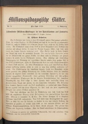 Nr. 3. Mai-Juni 1916