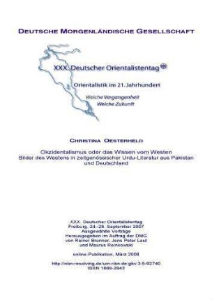 Okzidentalismus oder das Wissen vom Westen : Bilder des Westens in zeitgenössischer Urdu-Literatur aus Pakistan und Deutschland