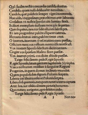 Epithalamium Serenissimi Sigismundi III. Poloniarum Regis