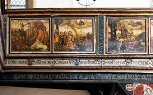 Bemalung der Nordempore mit Szenen des Alten Testaments — Arche Noah, Noahs Bund mit Gott und Abrahams Opfer