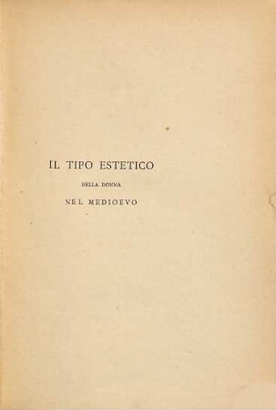 Il tipo estetica della donna nel medioevo