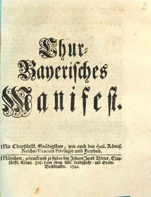 Chur-Bayerisches Manifest