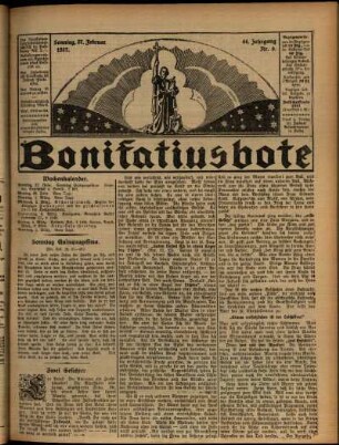 Erste Ausgabe vom Sonntag, den 27. Februar 1927.