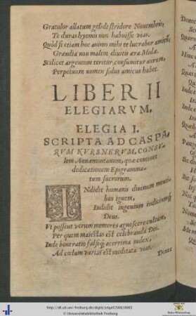 Liber II Elegiarum