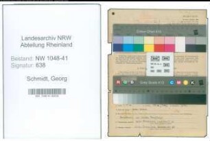 Entnazifizierung Georg Schmidt , geb. 10.12.1895 (Polizist)