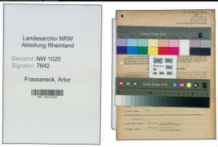 Entnazifizierung Artur Frassaneck , geb. 05.08.1898 (Fabrikant)