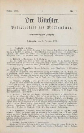 3. Januar-29. December = Nr. 1-104