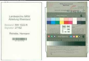 Entnazifizierung Hermann Reineke , geb. 16.09.1901 (Kaufmaennischer Angestellter)