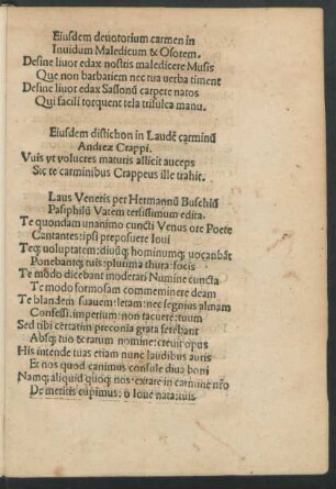 Laus Veneris per Hermannum Buschium Pasiphilum Vatem tersissimum edita.