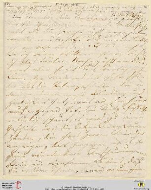 Brief von Achim von Arnim an Clemens Brentano