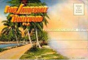 Postkartenleporello mit Ansichten aus Florida