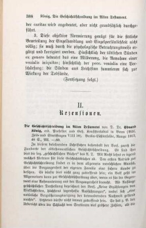 388-390 [Rezension] König, Eduard, Die Geschichtsschreibung im Alten Testament