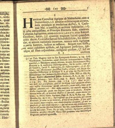 [De Henrici Cornelii Agrippae Vita Fatis Et Scriptis]