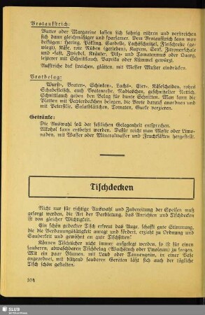 Tischdecken