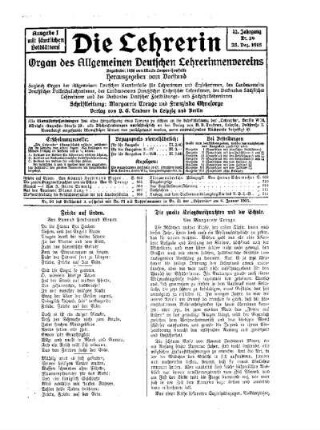 Die zweite Kriegsweihnachten und die Schule