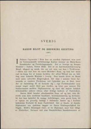 Baron Bildt og Dronning Kristina (1901)