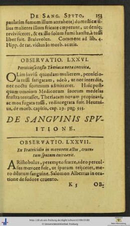 De Sanguinis Spuitione