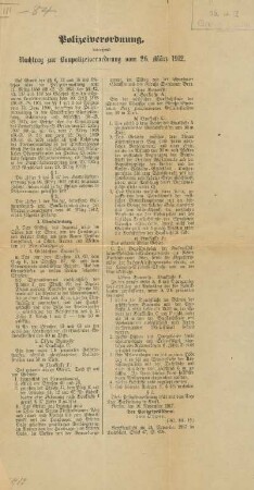 Polizeiverordnung, betreffend Nachtrag zur Baupolizeiverordnung vom 26. März 1912. [24. November 1917]
