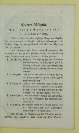 a. Bewohner der Erde