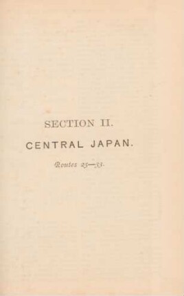 Section II. Central Japan. Routes 25-33