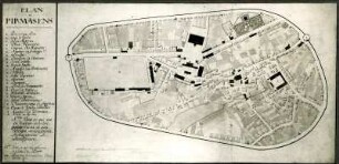 Pirmasens: Stadtplan um 1781