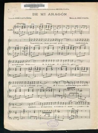 De mi Aragón : canción española