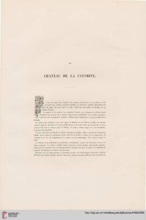 Le Chateau de la Favorite