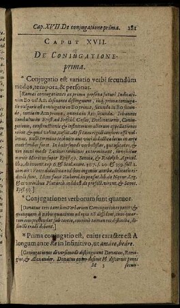 Caput XVII. De Coniugatione prima.