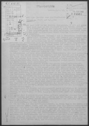 Oberaspach: Visitationsbericht mit Pfarrbericht 1960