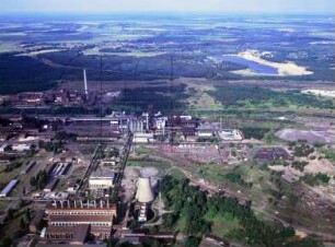 Hüttenwerk "EKO Stahl" in Eisenhüttenstadt : Blickrichtung Nordosten