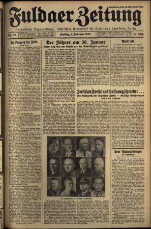 Erste Ausgabe vom Freitag, den 01. Februar 1935.