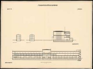 Hauptgebäude eines Flughafens Schinkelwettbewerb 1932: Schnitte 1:200