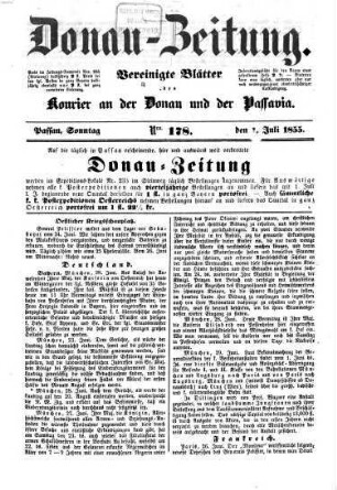 Donau-Zeitung. 1855,7/12 = Jg. 65 = Jg. 15